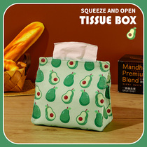 Full Screen Butter Fruit Tissue Box Home Living Room Pumping Boxes Ins Wind Napkins Modern Paper Cramps Advanced Sensation On-board