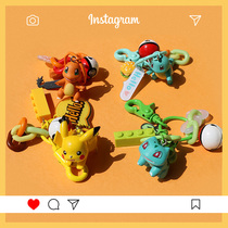  Pokémon keychain cute pendant Jenny Turtle car keychain School bag personality cartoon doll gift trend
