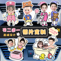 Creative Car Air Outlet Air Conditioning Perfume Permalink Decoration Photo Swing Piece Diy On-board Interior Cute Accessories