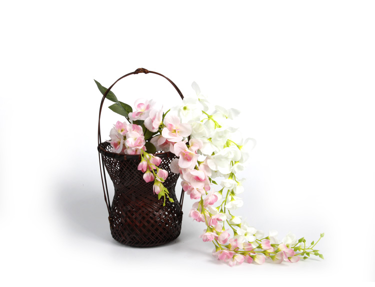 日本花器竹編花入插花茶道花道仿古帶花入臺灣外貿出口茶具茶道配件 憶仟堂 Yahoo奇摩拍賣