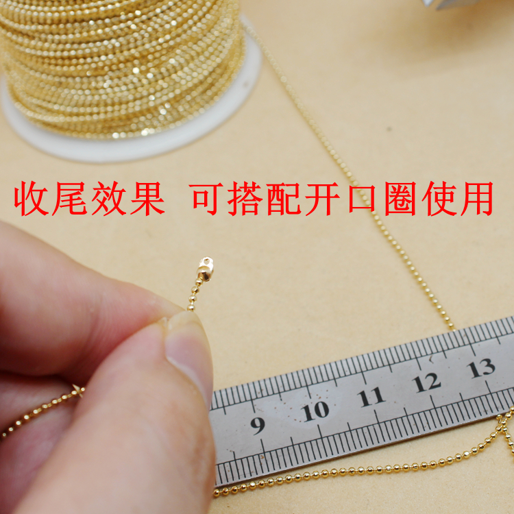 14k vàng đính cườm chuỗi vòng tay phụ kiện trang sức tự làm handmade chất liệu vòng cổ bông tai phụ kiện hạt đậu rải rác - Vòng đeo tay Clasp ngọc hồng lựu