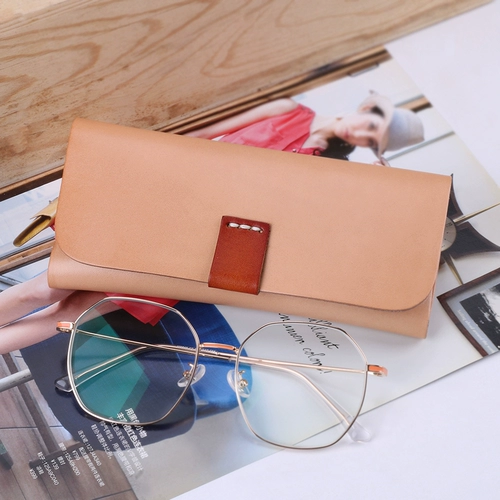 Ретро кожаные очки, универсальная сумка для хранения, защитный чехол ручной работы, воловья кожа, из натуральной кожи