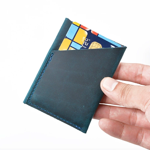 Изменение популярности, заголовок ручной работы в ретро, ​​Cowbon Male Crazy Horse Skin Mini, простой набор держателей карт личности