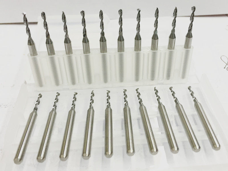 Welded tungsten steel thick shank drill nozzle micro-small diameter fixed handle drill head 0 1 0 2 1 2mm shank diameter 3 175 alloy drill