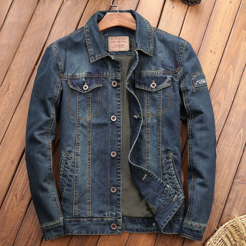 JPDUN flagship store coat men's clothes flight jeans Englishjacket large-scale cowboy jacket middle-aged multi-pocket suit