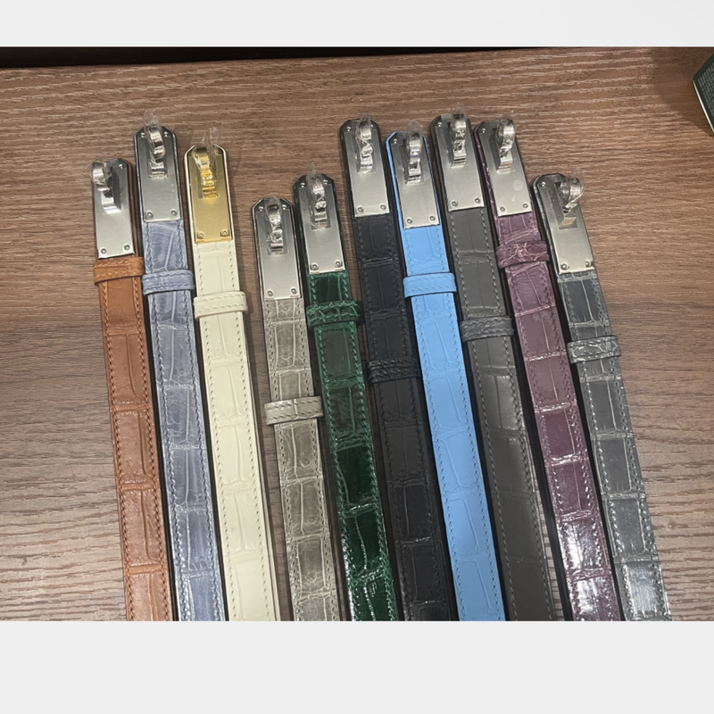 Kl Belt Crocodile Leather