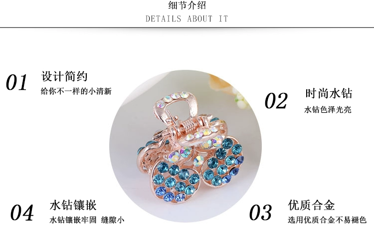 Hàn Quốc nhỏ bắt bướm clip đơn giản dễ thương Liu bên bờ biển clip tóc clip phụ kiện tóc rhinestone clip clip đầu clip