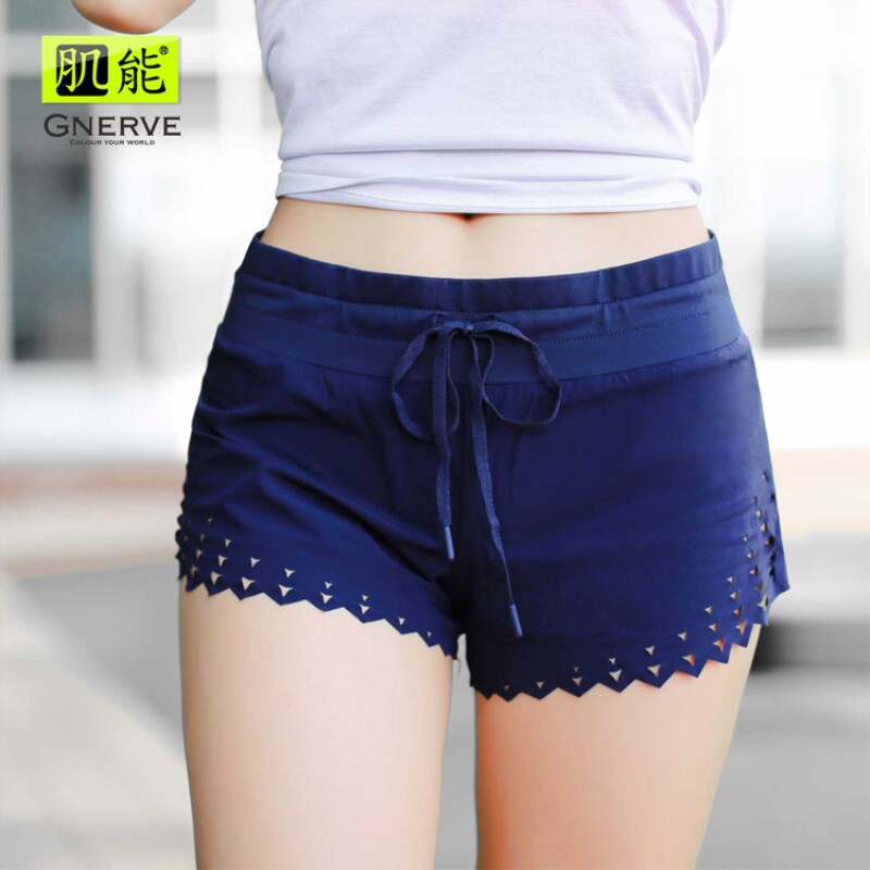 Muscle starry women's sports shorts running shorts Quick-drying thin breathable anti-light small safety pants show leg length