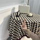 棋盘格桌布ins轻奢复古风长方形圆桌餐桌条纹格子茶几布台布桌垫
