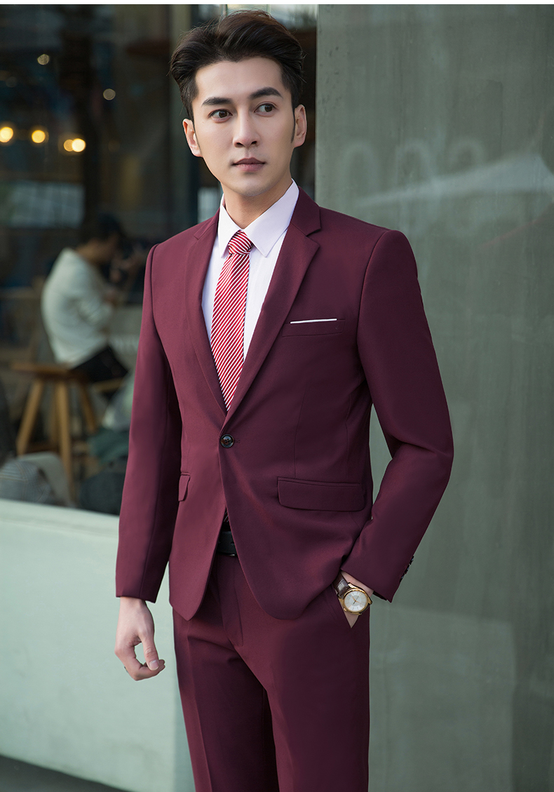 Van Mussen phù hợp với kinh doanh nam giới Đàn ông và phụ nữ mỏng với cùng một đoạn phù hợp với chuyên nghiệp phù hợp nhất bộ vest nam