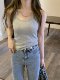 Modal camisole ສໍາລັບເດັກຍິງຮ້ອນ, ສະບັບພາສາເກົາຫຼີໃຫມ່, slimming, ກວມເອົາເຕົ້ານົມ, ກັບຄືນໄປບ່ອນທີ່ສວຍງາມ, ລຸ່ມສຸດ sleeveless ສໍາລັບແມ່ຍິງ