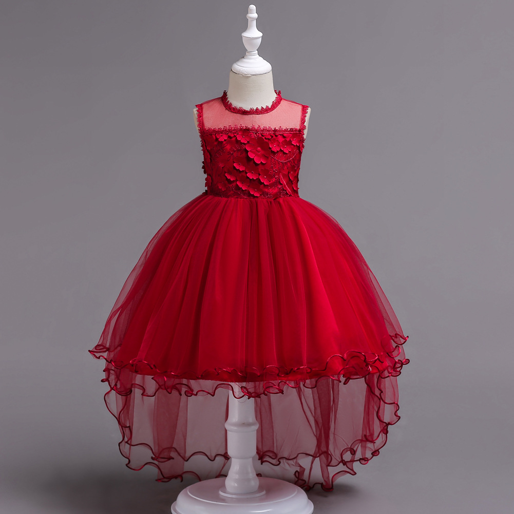 Châu Âu và Hoa Kỳ vụ nổ váy lưới váy váy màu hồng pettiskirt cho thấy cô gái ăn mặc nhỏ chủ ZQ713 quần áo trẻ con