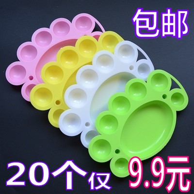 Palette Gouache Paint Painting Tray Children's Watercolor Plum Blossom Feet Disc Acrylic Palette Color Art Disc