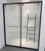304 stainless steel shower room toilet tempered glass shower door bathroom sliding glass door wet and dry partition door