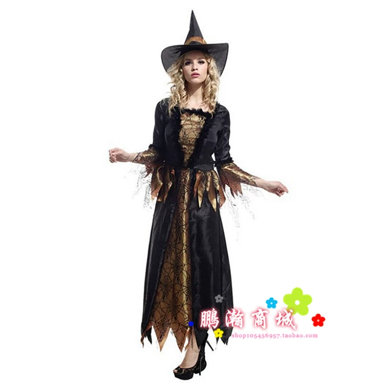 Halloween Halloween người lớn trang phục phù thủy váy dài cosplay váy công chúa phù thủy ma cà rồng quần áo