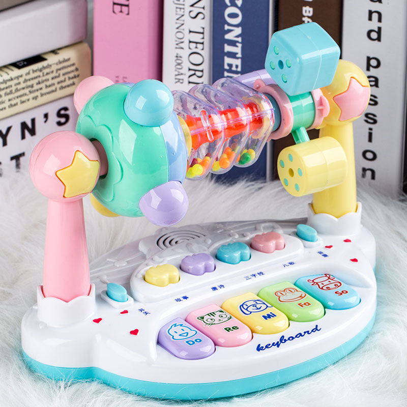 Baby toys 0-1 years old, 6-12 months old, early education, puzzle 7 music, 6 babies, half boys, girls, 7 children, 8
