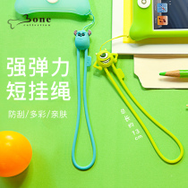 Bone phone lanyard short sling cartoon silicone lanyard mobile phone case wrist rope U disk anti-lost Anti-drop rope cute