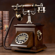 Chinese retro solid wood telephone landline home American light luxury fixed European antique telephone wireless card machine