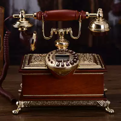 Muyuzhen Royal solid wood antique telephone home landline retro Villa decoration telephone European cable telephone