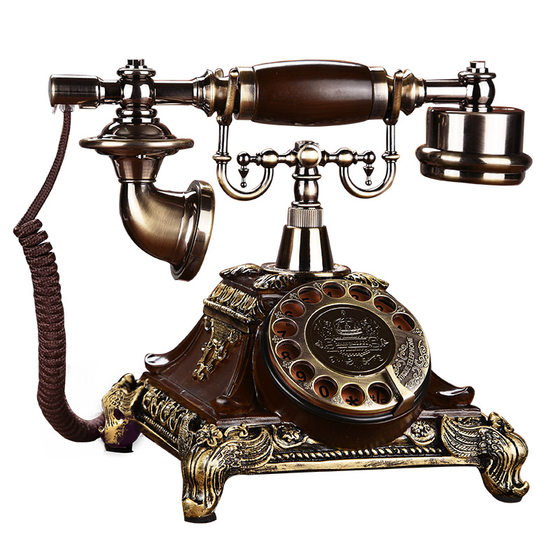 European-style retro telephone landline home antique telephone fashion creative old-fashioned turntable telephone wireless card