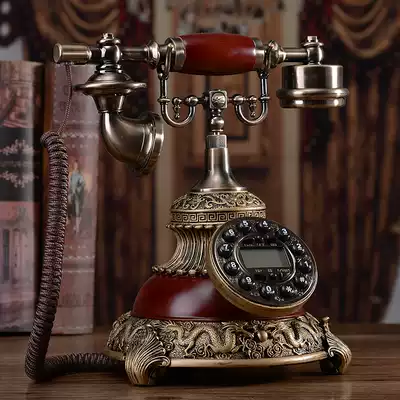 Telephone European style retro telephone landline antique telephone old-fashioned creative gift Double Dragon play beads