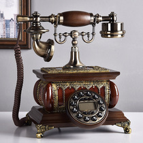 Old retro telephone home European antique telephone fashion creative landline classical solid wood office phone