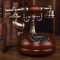 Solid wood antique European telephone landline telephone creative classical gift home living room American retro telephone