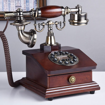 Muyuzhen solid wood antique telephone home European style retro landline fashion creative classical living room card phone