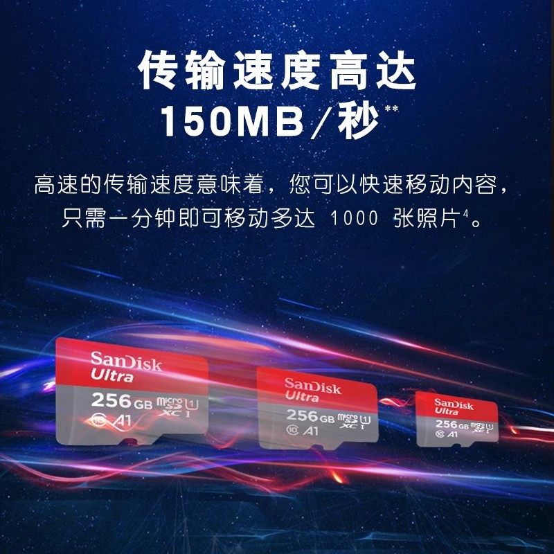 Sandisk Tf Card 256g Memory Card 128g Mobile Phone Storage Card 512g Surveillance Camera Recorder Dedicated 64g