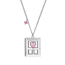 Time Gates Photo Necklace Mementos Love Lovers Gift Photo Box Album Pendant Creative Zircons