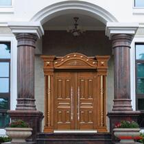 Home decoration boutique luxury villa door double door zinc alloy door anti-theft door simulation copper door non-standard door