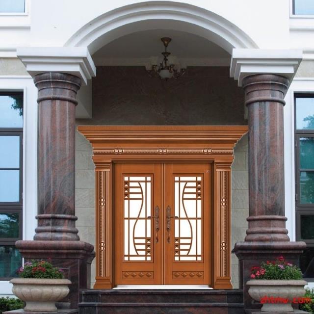 Custom home improvement boutique luxury villa door Double door Zinc alloy door Security door Simulation copper door Non-standard door