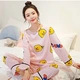 Bộ đồ ngủ cotton lụa của phụ nữ dài tay phù hợp với mùa xuân và mùa hè phim hoạt hình dễ thương giặt bông mỏng điều hòa không khí quần áo bông nhân tạo dịch vụ tại nhà - Nam giới