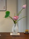 Simulated Lotus Flower Decorations in Chinese Style, Sòng Dynasty Aesthetics, High-End Living Room Dining Table Tv Cabinet Ornaments, Realistic Ru Porcelain