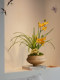 Orchid Artificial Bonsai with a High-End, Realistic Feel, Decorative Piece for Entryway and Tea Room, Sòng Dynasty Aesthetics, Fake Flowers, New Chinese Style, Zen-Inspired