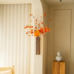 New Year Bouquet Decorations, Solid Wood Wall Hanging, Artificial Flowers, Faux Flower Decorations for Entrance, Living Room, New Year, Year of the Horse, New Year's Eve Flowers
