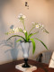 [Shining Light]Lily of the Valley Artificial Floral Arrangement for Living Room Table Decoration, High-End Realistic Vintage Ceramic Vase