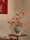 Persimmon-Shaped New Year's Flower Arrangement, Realistic and High-End Artificial Persimmons for New Year's and Housewarming Decorations, Everything Goes Well with Flower Arrangements