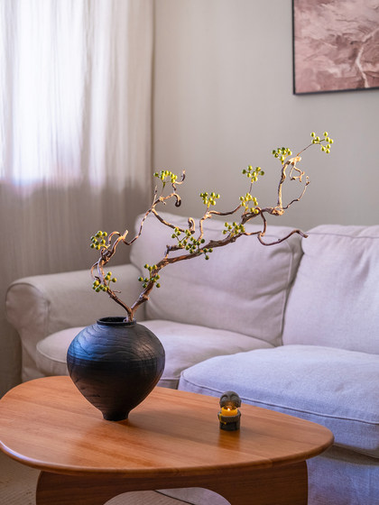 Simulated Green Plants with a High-End Feel, Realistic Wabi-Sabi Style Ornaments for Chinese-Style Dining Tables and Tv Cabinets