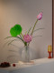 Simulated Lotus Flower Decorations in Chinese Style, Sòng Dynasty Aesthetics, High-End Living Room Dining Table Tv Cabinet Ornaments, Realistic Ru Porcelain