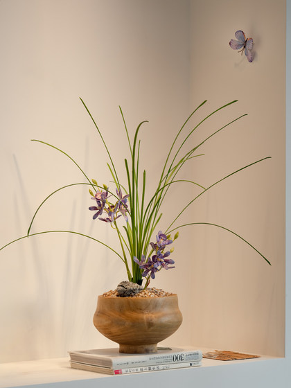 Simulated Orchid Bonsai, Artificial Flowers, High-End and Realistic, Desktop Decoration, Entrance Hall, Tea Room, New Chinese Style, Song Dynasty Aesthetics