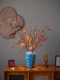 New Year's Eve Artificial Persimmon Flowers, Realistic High-End Faux Flowers, Antique-Style Decorations for Dining Table, Living Room, Tea Room