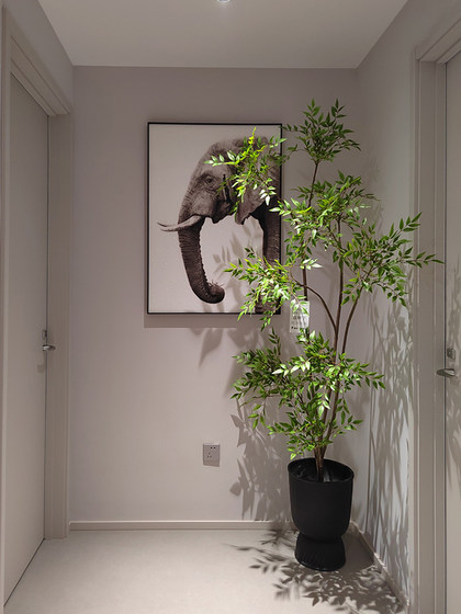 Haihong Jingpin Nandina Bamboo simulated green plants high-end light luxury indoor living room bionic fake plants large floor-standing potted plants