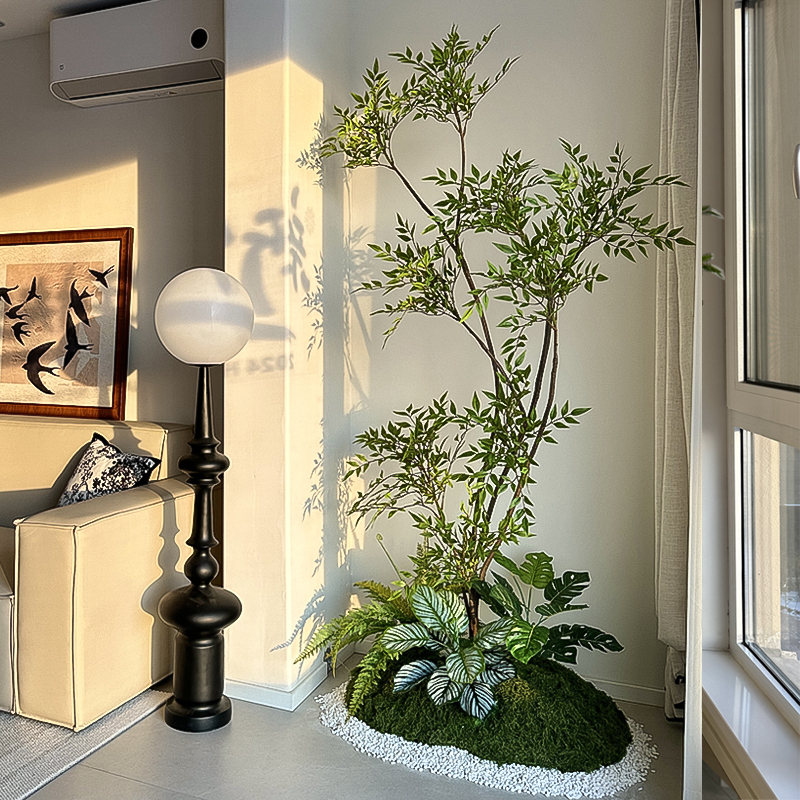 Simulated Green Plant Landscaping Combination for Home Entrance, Balcony, Foyer, Landscape Arrangement, Staircase Corner, Plant Display Window Simulated Green Plant Landscaping Combination for Home Entrance, Balcony, Foyer, Landscape Arrangement, Staircase Corner, Plant Display Window