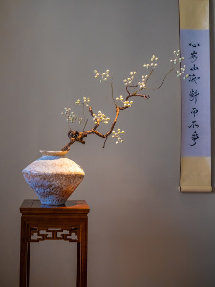 New Chinese-Style Mulberry Fruit Artificial Flowers, Faux Flower Decorations for Tea Rooms and Entryways, Song Dynasty Aesthetics, High-End Bionic Flowers for Dining Tables