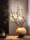 Simulated Green Plants with a High-End Feel, Realistic Wabi-Sabi Style Ornaments for Chinese-Style Dining Tables and Tv Cabinets