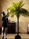 Simulated green plant, sunflower, coconut palm tree, large indoor living room, high-end light luxury decoration, floor-standing bionic fake plant