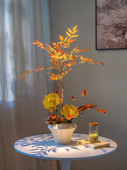 Haihong Jingpin Nantian Bamboo Living Room New Chinese Style Zen Entrance Faux Green Plant New Year's Eve Flower Table Decoration