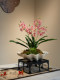 Artificial Orchid Flower in a Tall Pot, Fake Decoration for Entrance, Tea Room, New Chinese Style, Song Dynasty Aesthetics, Desktop Decoration