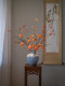 New Year's Eve Artificial Persimmon Flowers, Realistic High-End Faux Flowers, Antique-Style Decorations for Dining Table, Living Room, Tea Room